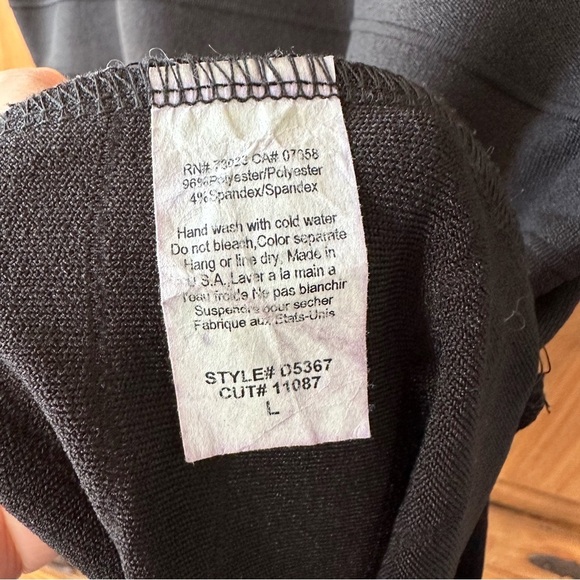 Seductions Black Bandage Dress Little Black Bodycon Dress with SIde Slit - Large - Picture 8 of 13